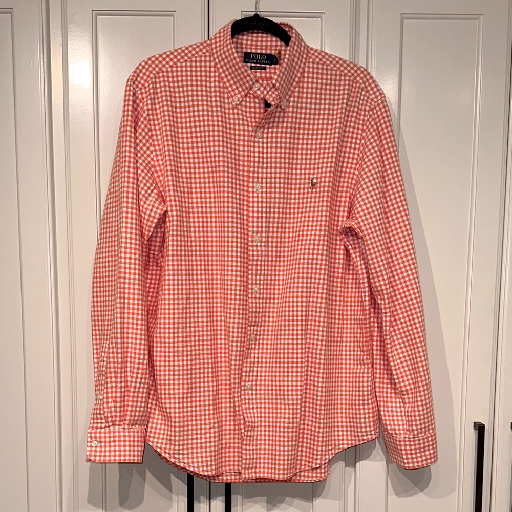 Polo by Ralph Lauren Women’s Orange Gingham Shirt